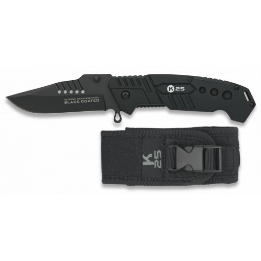 ΣΟΥΓΙΑΣ K25, Tactical pocket knife, BLACK COATED, 19780