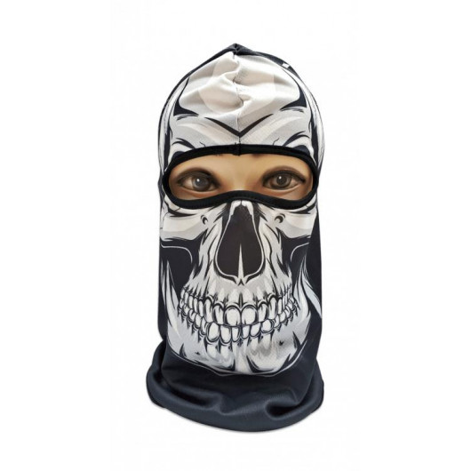 BALACLAVA, Polyester, Σκελετός, Λευκή