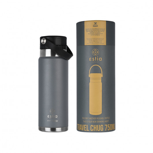 ESTIA ΘΕΡΜΟΣ TRAVEL CHUG SAVE THE AEGEAN 750ml FJORD GREY