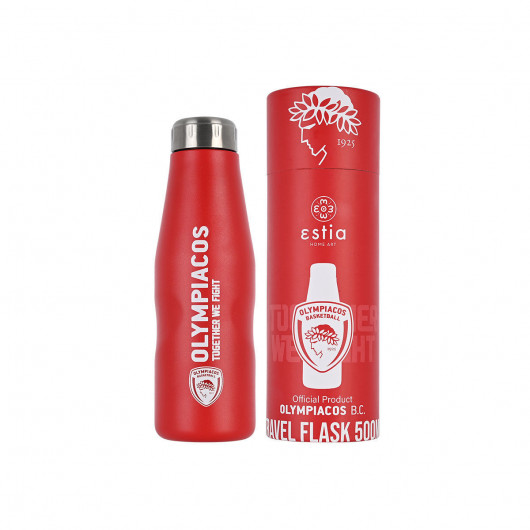 ESTIA ΘΕΡΜΟΣ TRAVEL FLASK OLYMPIACOS BC EDITION 500ml