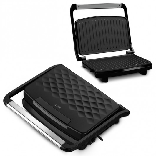 LIFE DIAMOND 750W SANDWICH TOASTER WITH GRILL PLATES