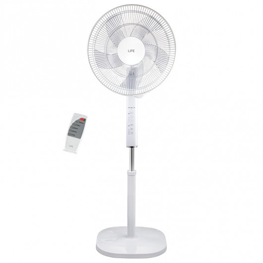 LIFE MISTRAL 16" STAND FAN WITH REMOTE CONTROL, 45W
