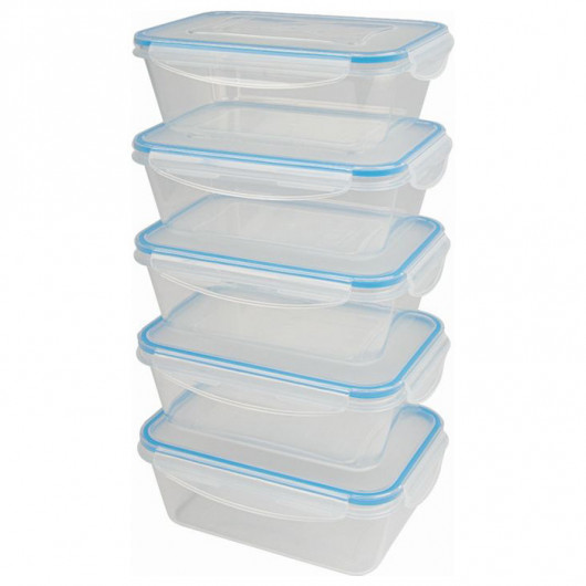 C-FHD 4007 K SET OF 5 PLASTIC FRESH FOOD CONTAINERS