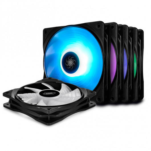 DEEPCOOL RF 120M 5 ΙΝ 1 5 Ημιδιαφανείς ανεμιστήρες 120mm με RGB σύστημα LED φωτισμού