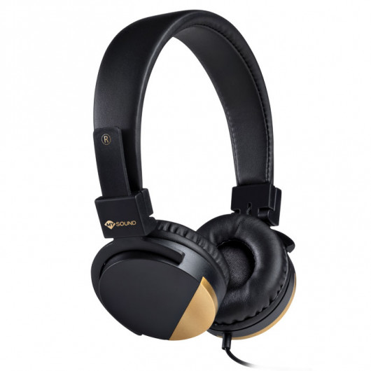 MELICONI 497456 SPEAK METAL BLACK Στερεοφωνικά ακουστικά με μικρόφωνο, με βύσμα jack 35mm, σε μαύρο χρώμα