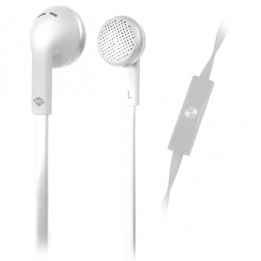 MELICONI MYSOUND SPEAK FLAT WHITE Στερεοφωνικά ακουστικά με μικρόφωνο (ψείρες), με βύσμα jack 35mm