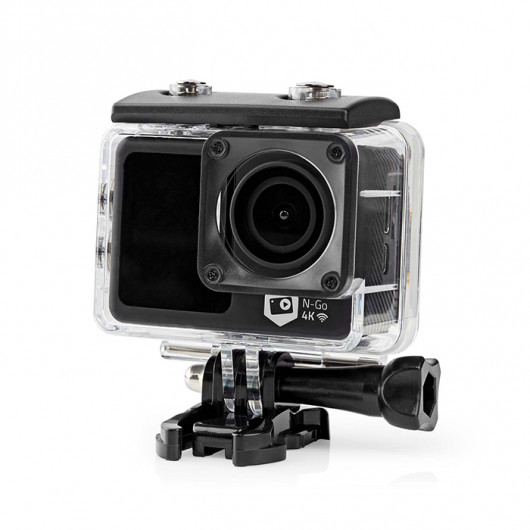 NEDIS ACAM51BK Action κάμερα Ultra HD 4K Wi-Fi, με διπλή οθόνη TFT 2" και 13" και αδιάβροχη προστασία έως 30m