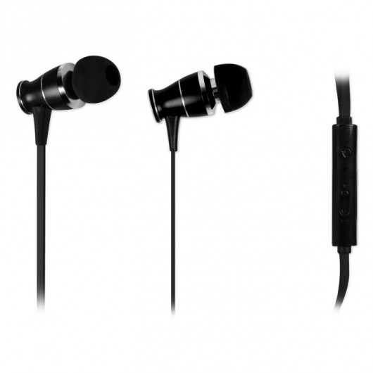 NOD L2M BLACK Mεταλλικά ακουστικά με μικρόφωνο, σε μαύρο χρώμα και σύνδεση 3,5mm