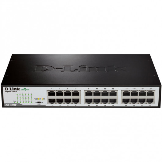 D-LINK DGS-1024D 24-Port Gigabit Unmanaged Desktop Rackmount Switch