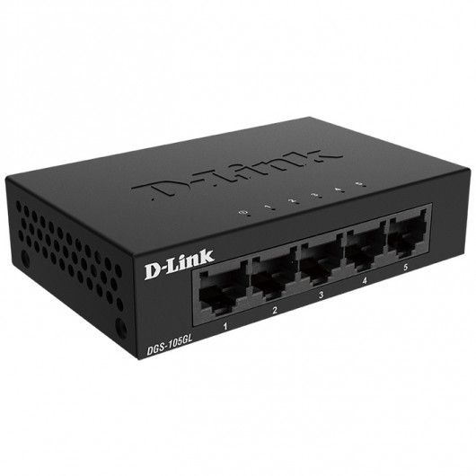 D-LINK DGS-105GL 5-Port Gigabit Ethernet 10/100/1000 Unmanaged Desktop Switch