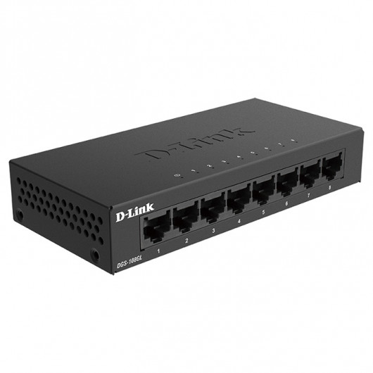 D-LINK DGS-108GL 8-Port Gigabit Ethernet 10/100/1000 Unmanaged Desktop Switch