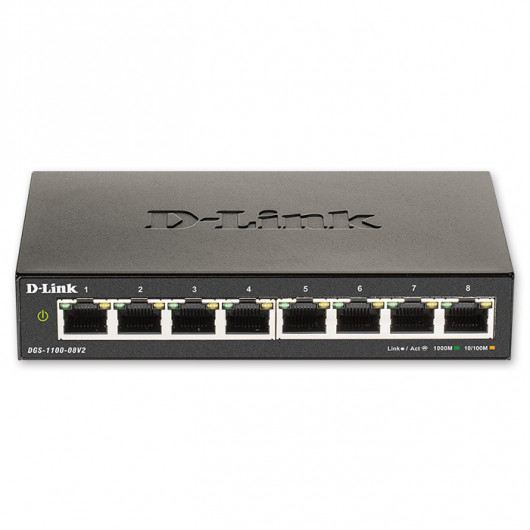 D-LINK DGS-1100-08V2 8-Port Smart Managed Gigabit Desktop Switch