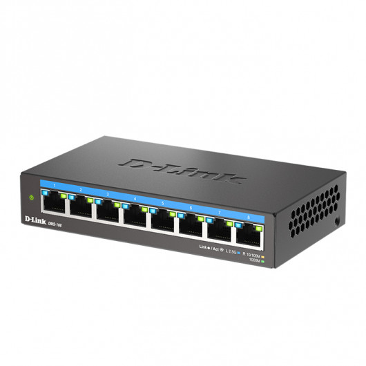 D-LINK DMS-108 8-Port 25G Multi-Gigabit Desktop Switch