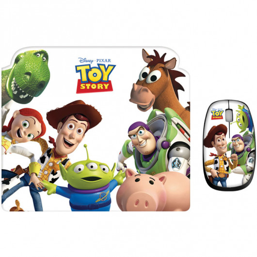 DSY TP8002 Σετ mini οπτικό ποντίκι και mousepad  με μοτίβο  "TOY STORY",1000 dpi