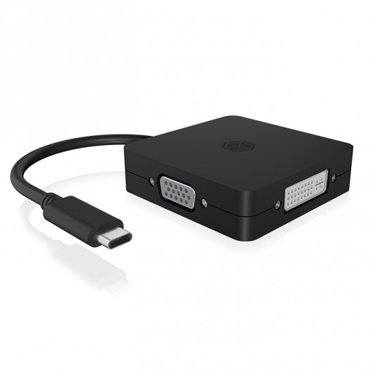 IB-DK1104-C Σταθμός σύνδεσης από USB Type-C σε DisplayPort, HDMI, DVI-D ή VGA, με ενσωματωμένο καλώδιο 015m