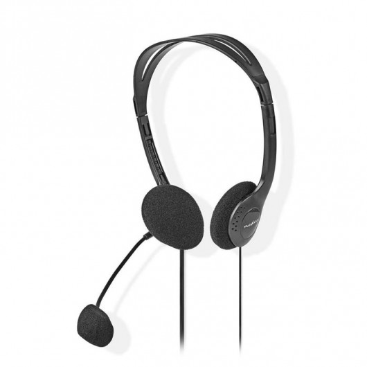 NEDIS CHST100BK Στερεοφωνικό on-ear headset, με σύνδεση 2x3,5mm
