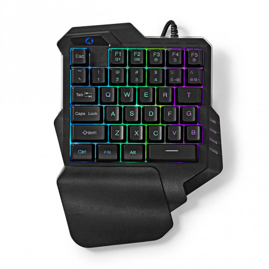 NEDIS GKBDS110BK Ενσύρματο One-hand Gaming keypad με RGB φωτισμό και 35 πλήκτρα