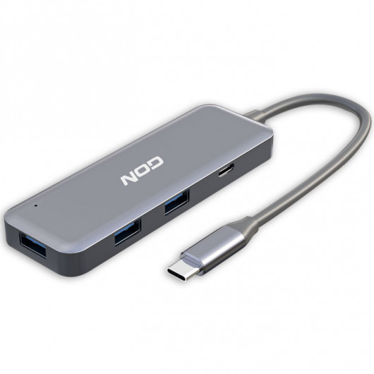 NOD HYBRID METAL HUB 3-1.C Hybrid USB hub αλουμινίου 4 θυρών / USB 32 Gen 1X1, με σύνδεση Type-C