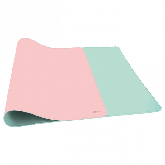 NOD STATUS XL PINK-MINT GREEN XL Δερμάτινο mousepad διπλής όψης, ροζ-πράσινο μέντας, 800x345x18mm