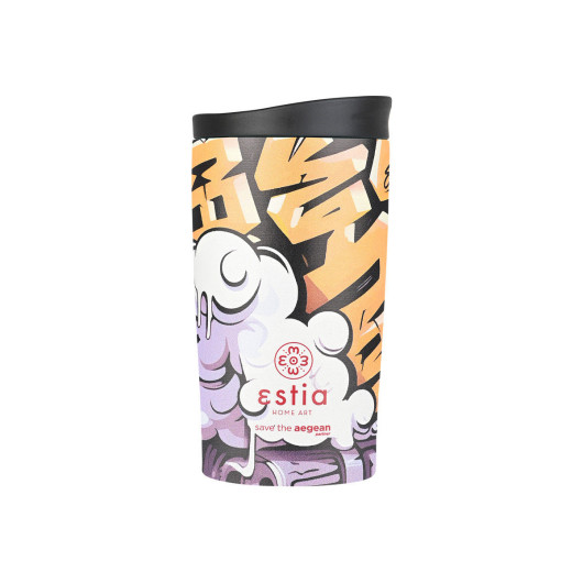 ESTIA ΘΕΡΜΟΣ TRAVEL MUG SAVE THE AEGEAN 350ml GRAFFITI RHYTHM