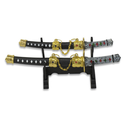 ΣΠΑΘΑΚΙ TOLE10  Set 2 mini samurai with stand, 32139