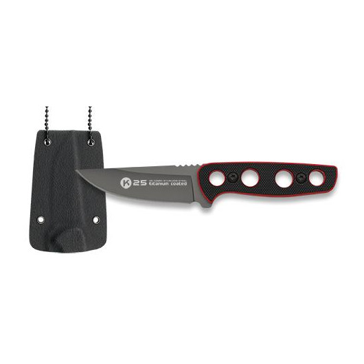 ΜΑΧΑΙΡΙ K25 G10 knife. Red-black. 13.50cm, 32690