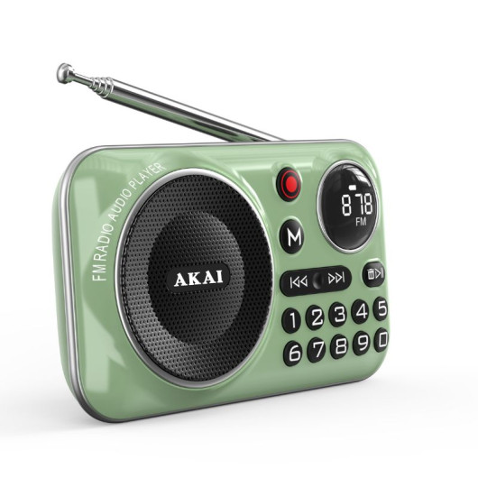 Akai APR-500 Φορητό ραδιόφωνο με Bluetooth, USB, TF, REC, έξοδο ακουστικών και οθόνη –
