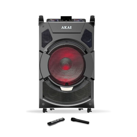 Akai DJ-S3HB Διπλό φορητό ηχείο με μίκτη με 2xBluetooth, 2xUSB, 2xSD, 2xAUX, 2xFM, 2xLED, TWS, 2 υπο