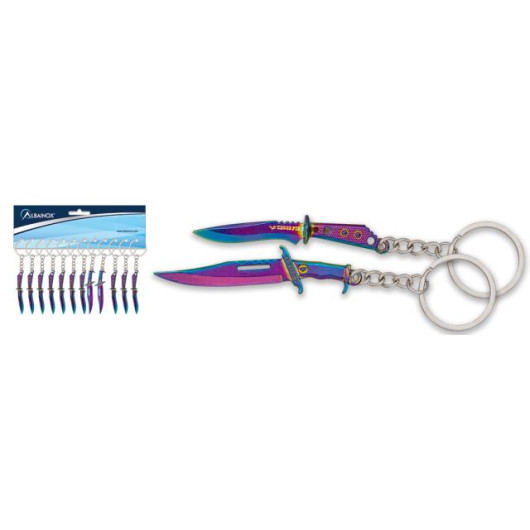 ΜΠΡΕΛΟΚ Albainox Rainbow assorted knife key-rings, 16245