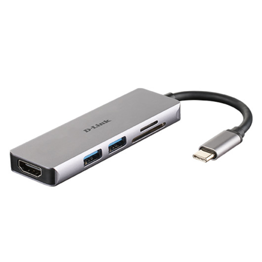 D-LINK DUB-M5305-in-1 USB-C Hub with HDMI and SD/microSD Card Reader.