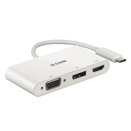 D-LINK DUB-V3103-in-1 USB-C to HDMI/VGA/DisplayPort Adapter.