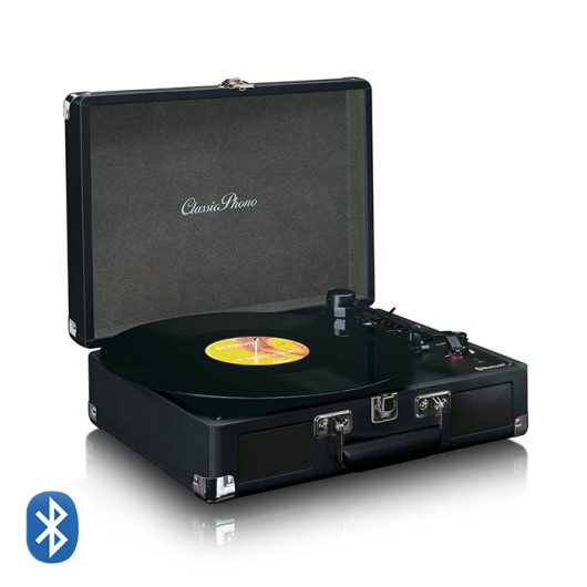 LENCO CLASSIC PHONO TT-115BKBluetooth turntable with built-in speakers, black color.