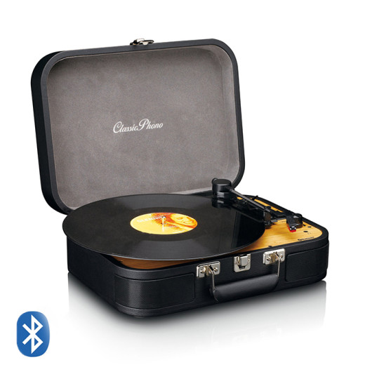 LENCO CLASSIC PHONO TT-116BKRetro Bluetooth turntable with built-in speakers, black color.