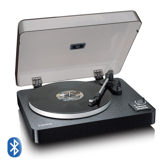 LENCO LBTA-165BKFully automatic record player with Bluetooth transmission and pre-amplifier, black color.