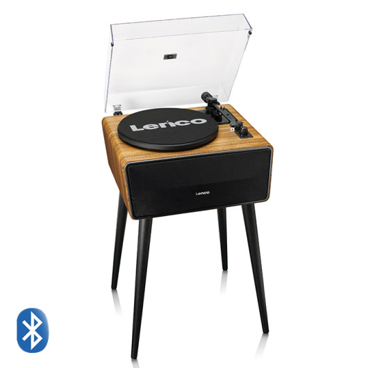 LENCO LS-570OKRecord player with built-in speakers and Bluetooth - Record player on legs, οakwood.
