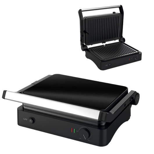 LIFE BLACK JADEContact grill with detachable plates, 2000W