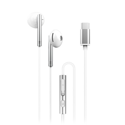 XO EP29Wired earphones with Type-C plug in silver color