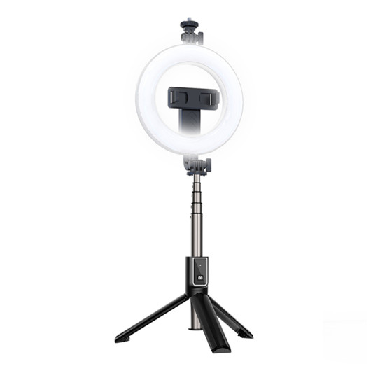 XO SS12Foldable selfie stick with ring light, Bluetooth function and built-in tripod