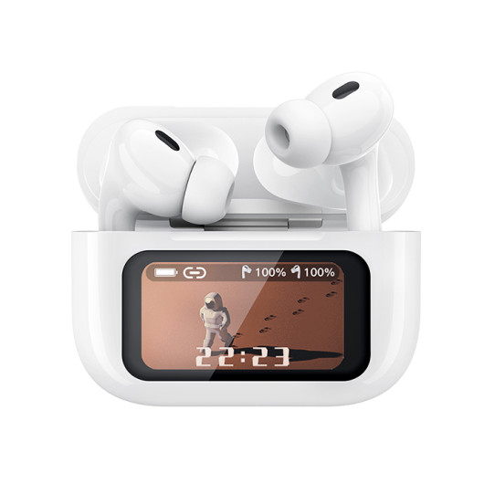 XO X36Wireless earphones with noise cancellation function and touch screen, in white color