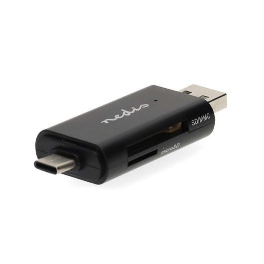 NEDIS CRDRU2110BKUSB 2.0 Card reader for microSD (TF) / microSDHC (TF) / microSDXC (TF) / SD / SDHC / SDXC.