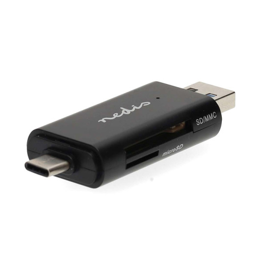 NEDIS CRDRU3110BKUSB 3.2 Gen 1 Card Reader for microSD (TF) / microSDHC (TF) / microSDXC (TF) / SD / SDHC / SDXC.
