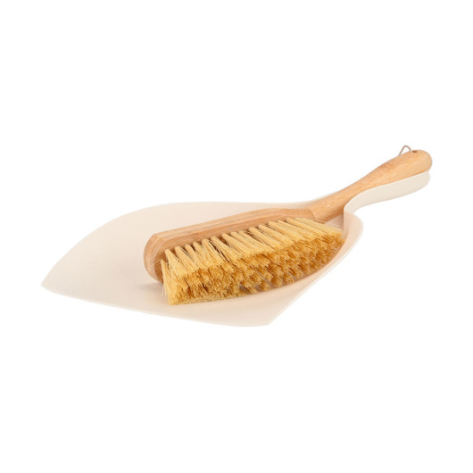 ESTIA ΣΚΟΥΠΑ ΜΕ ΦΑΡΑΣΙ ΧΕΙΡΟΣ BAMBOO ESSENTIALS IVORY 36x23x8cm