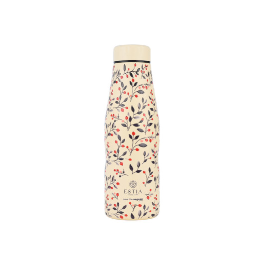 ESTIA ΘΕΡΜΟΣ TRAVEL FLASK SAVE THE AEGEAN 500ml BLOOM  BEIGE