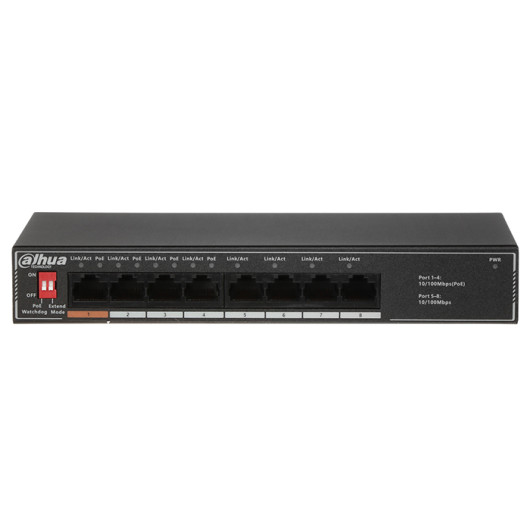 DAHUA SF1008LP8-Port Unmanaged desktop switch with 4-Port PoE