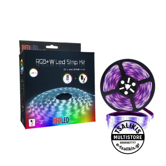 ΛΕΝΤΟΤΑΙΝΙΑ ΚΙΤ 5m  RGB+W/14.4W/IP20+ΤΡΟΦΟΔΟΤΙΚΟ+ΧΕΙΡΙΣΤΗΡΙΟ