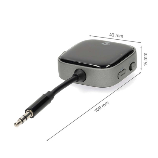 NEDIS BTTC2550BKBluetooth transmitter receiver with input: USB-C female - output: USB-C female up to 2 devices in black color. eshop
