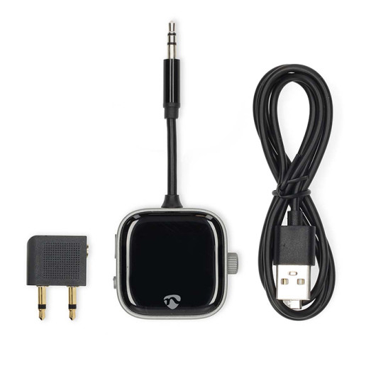 NEDIS BTTC2550BKBluetooth transmitter receiver with input: USB-C female - output: USB-C female up to 2 devices in black color. eshop