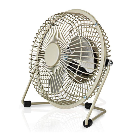 NEDIS FNDK1GY15Table Fan USB Powered Diameter: 150 mm 3W 1-Speed Vintage Grey