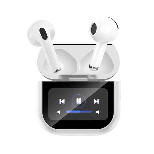 XO X42 PRO 6TH GENERATIONBluetooth handsfree headphones with wireless charging case and display, in white color