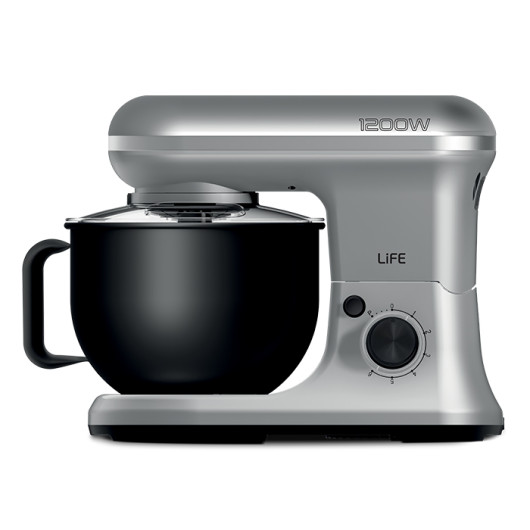 LIFE ARGENTO Silver Matt SeriesKitchen machine with 5L inox mixing bowl, 1200W